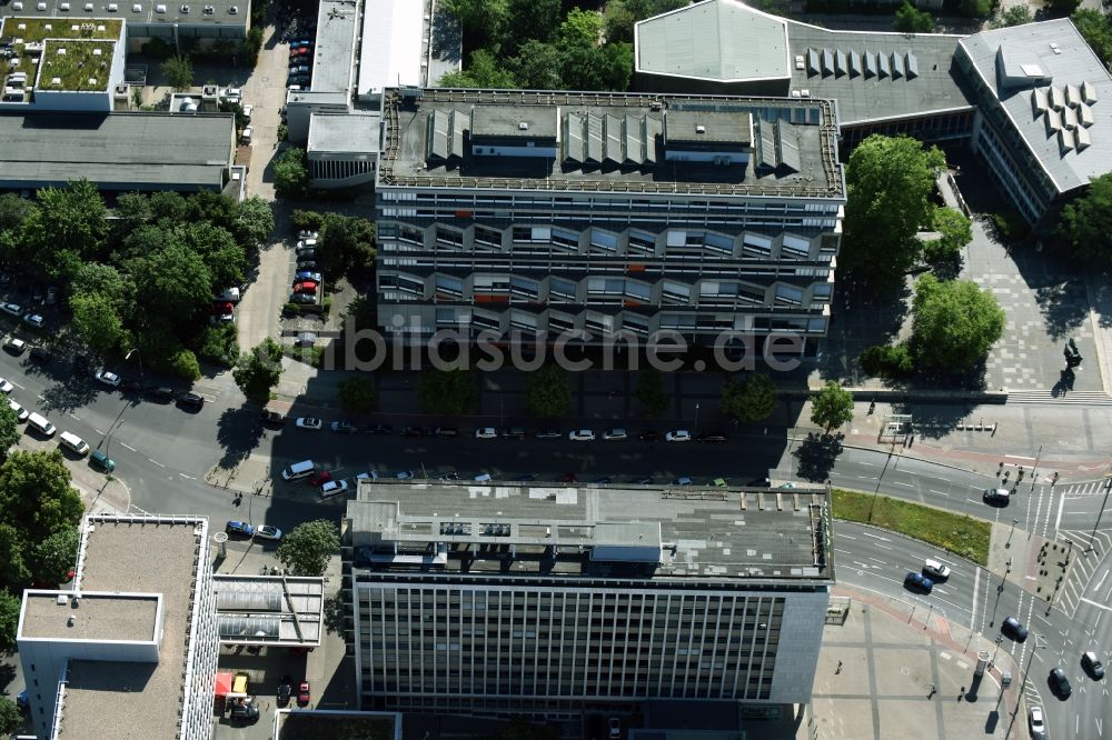 Luftaufnahme Berlin - Gebäudekomplex der Hochschule SRH Hochschule Berlin am Ernst-Reuter-Platz in Berlin