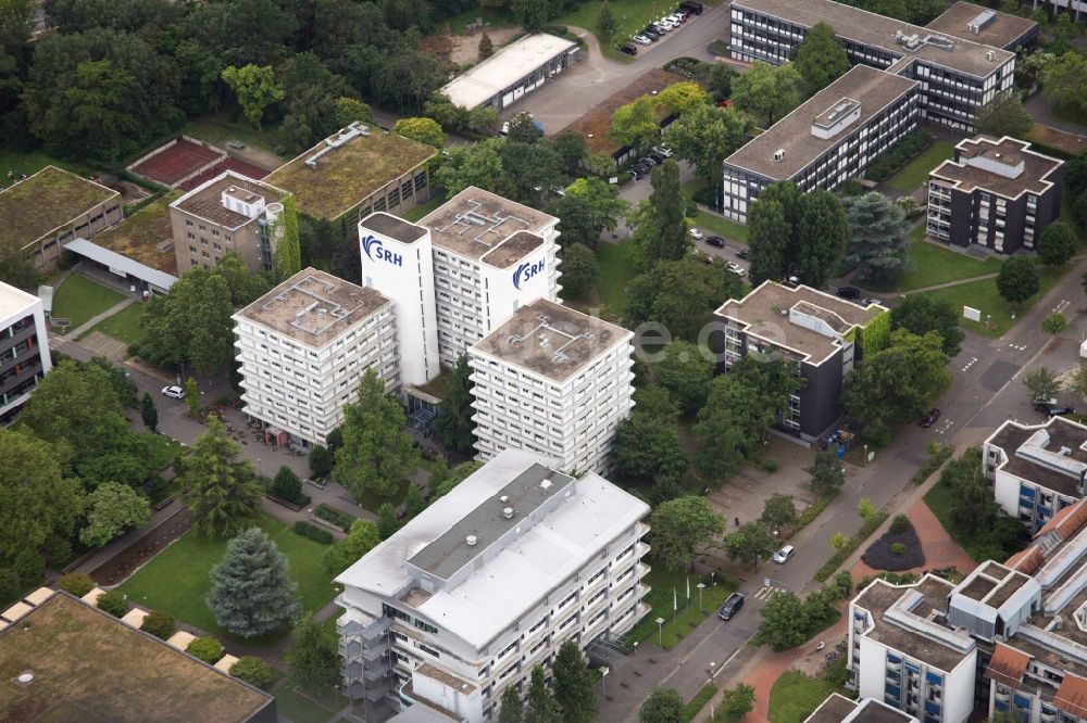 Luftbild Heidelberg - Gebäudekomplex der Hochschule SRH im Ortsteil Wieblingen in Heidelberg im Bundesland Baden-Württemberg, Deutschland