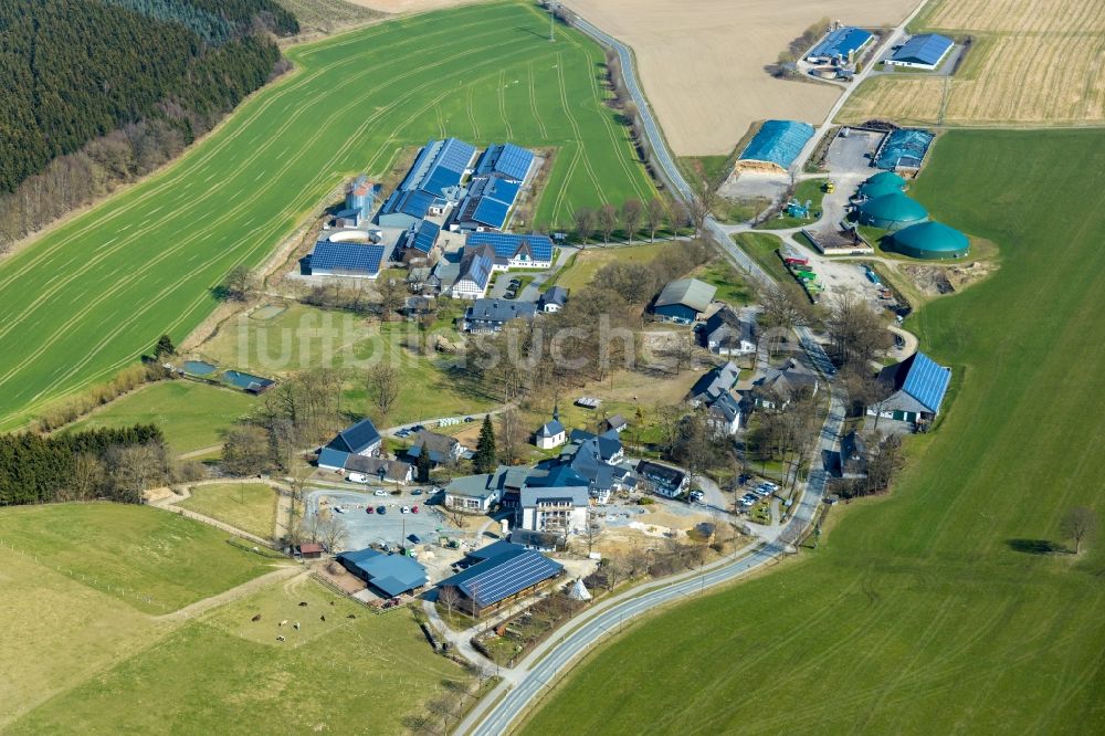 Luftbild Schmallenberg - Gebäudekomplex der Hotelanlage Familotel Ebbinghof im Ortsteil Ebbinghof in Schmallenberg im Bundesland Nordrhein-Westfalen, Deutschland