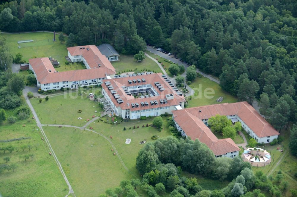 Luftbild Templin - Gebäudekomplex der Hotelanlage Landsitz-Hotel in Templin im Bundesland Brandenburg