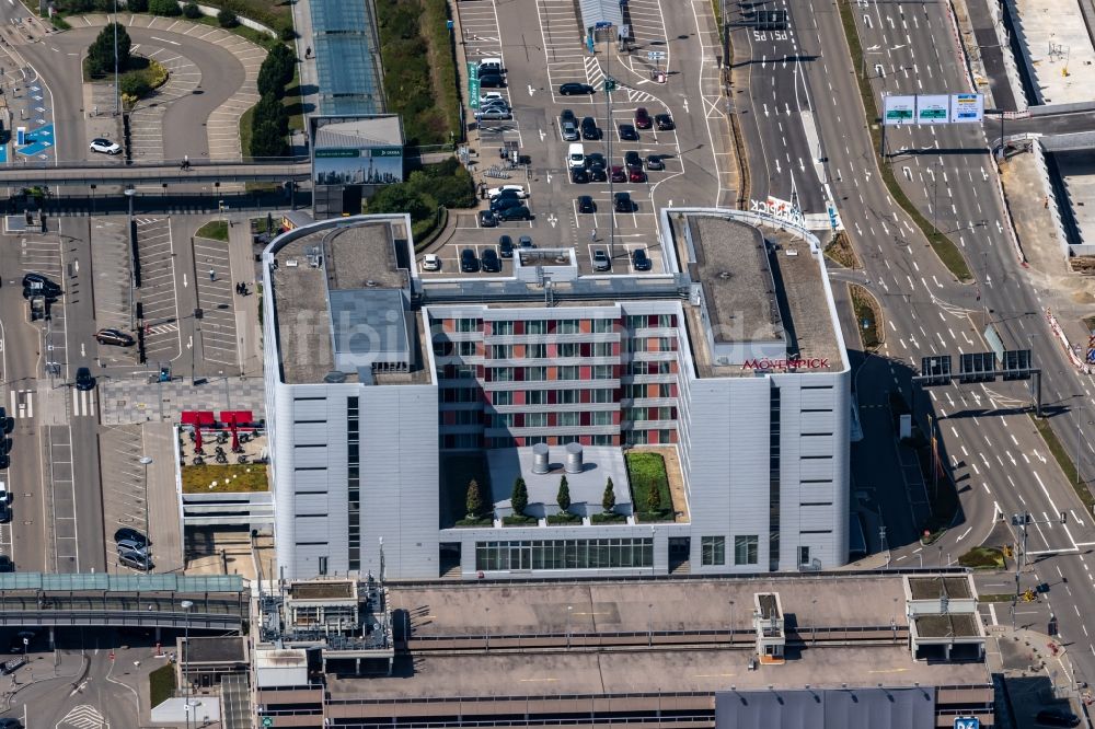 Luftaufnahme Stuttgart - Gebäudekomplex der Hotelanlage Mövenpick Hotel in Stuttgart im Bundesland Baden-Württemberg, Deutschland