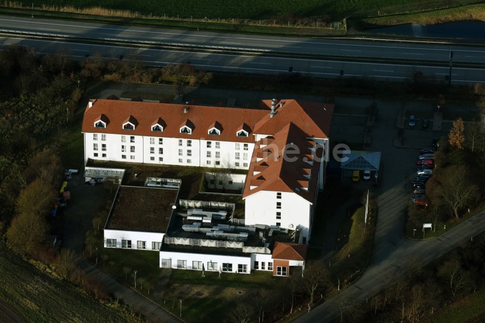 Frankfurt (Oder) aus der Vogelperspektive: Gebäudekomplex der Hotelanlage RAMADA in Frankfurt (Oder) im Bundesland Brandenburg