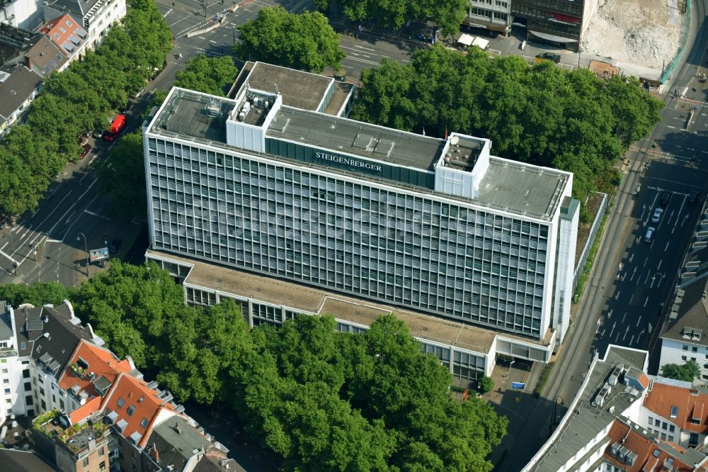 Luftbild Köln - Gebäudekomplex der Hotelanlage Steigenberger Hotel Köln am Habsburgerring im Ortsteil Innenstadt in Köln im Bundesland Nordrhein-Westfalen - NRW, Deutschland