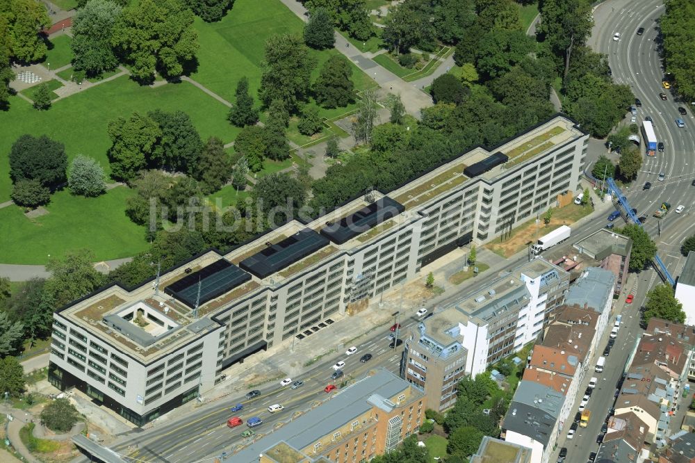 Stuttgart aus der Vogelperspektive: Gebäudekomplex des Innenministerium Baden-Württemberg an der Willy-Brandt-Straße in Stuttgart im Bundesland Baden-Württemberg