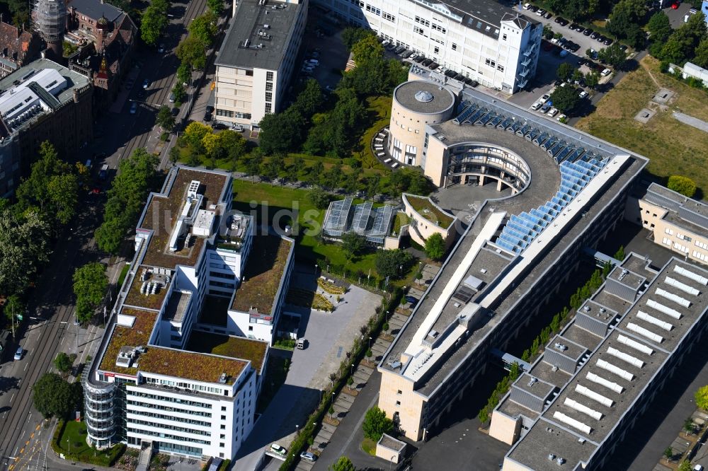 Luftaufnahme Karlsruhe - Gebäudekomplex des Institut Max Rubner-Institut in Karlsruhe im Bundesland Baden-Württemberg, Deutschland