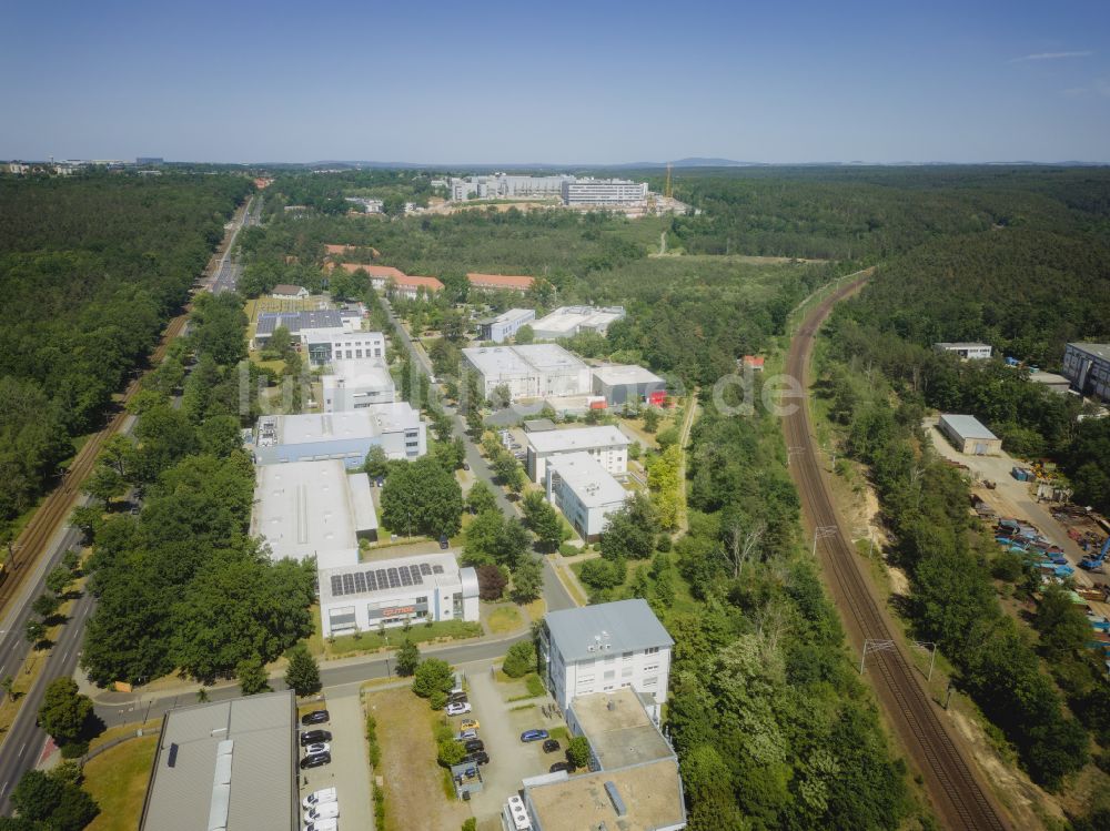 Dresden von oben - Gebäudekomplex des Institut SYSTEMA - Art of Automation in Dresden im Bundesland Sachsen, Deutschland