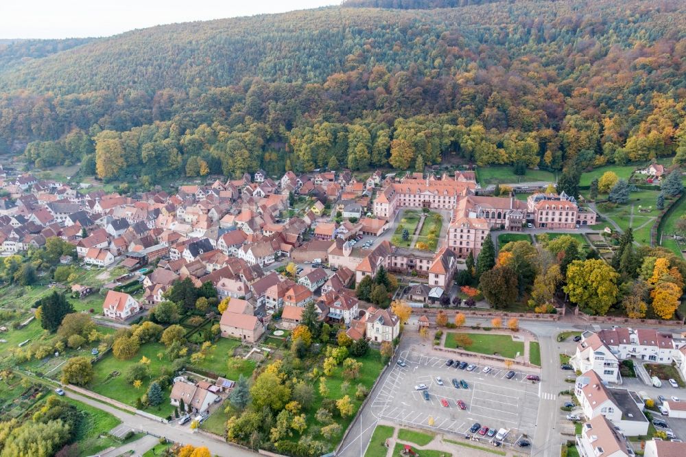 Luftbild Oberbronn - Gebäudekomplex des Klosters in Oberbronn in Grand Est, Frankreich