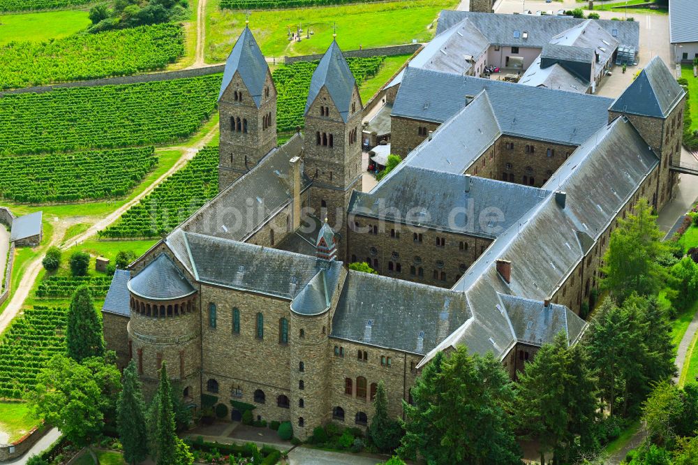 Rüdesheim am Rhein aus der Vogelperspektive: Gebäudekomplex des Klosters im Ortsteil Windeck in Rüdesheim am Rhein im Bundesland Hessen, Deutschland