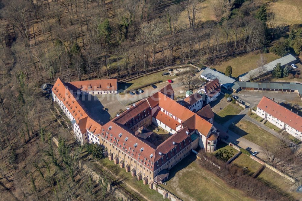 Luftbild Wechselburg - Gebäudekomplex des Klosters in Wechselburg im Bundesland Sachsen