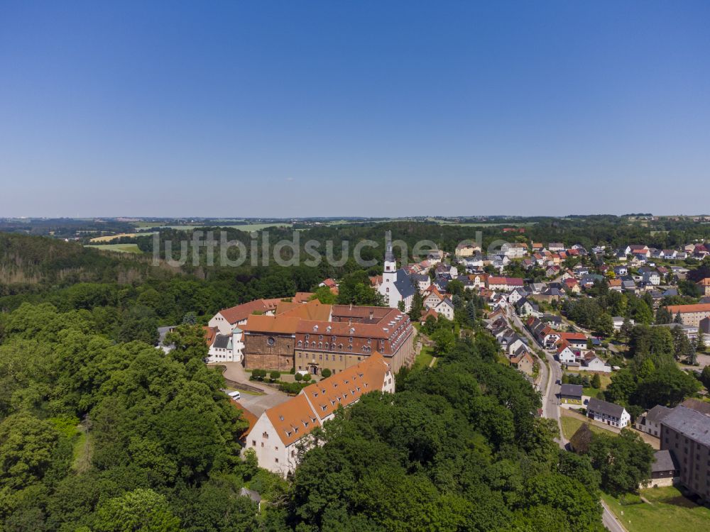 Luftbild Wechselburg - Gebäudekomplex des Klosters in Wechselburg im Bundesland Sachsen