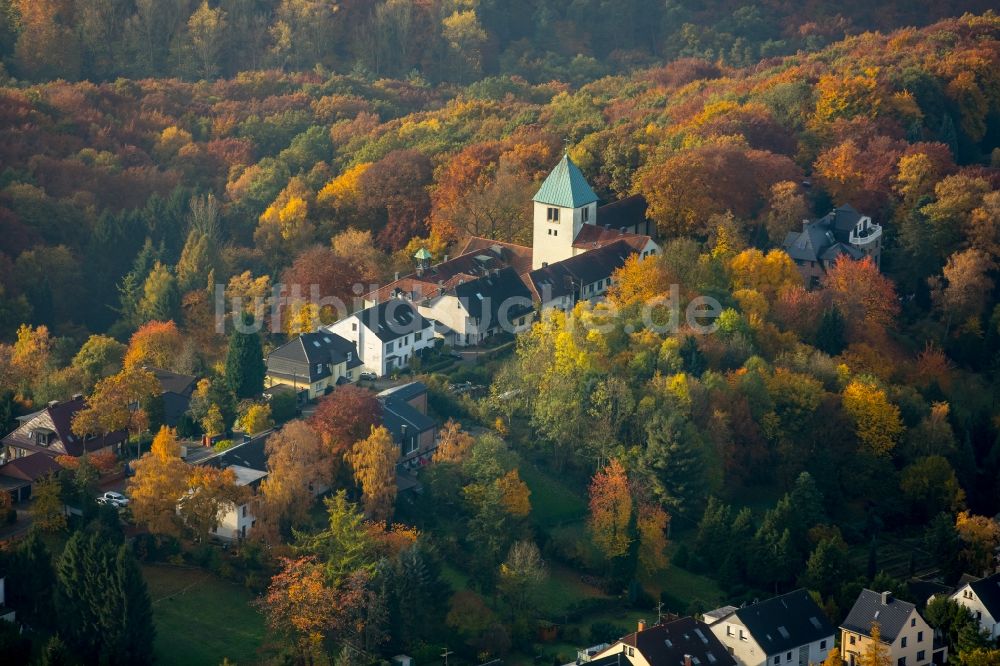 Witten von oben - Gebäudekomplex des Klosters in Witten im Bundesland Nordrhein-Westfalen