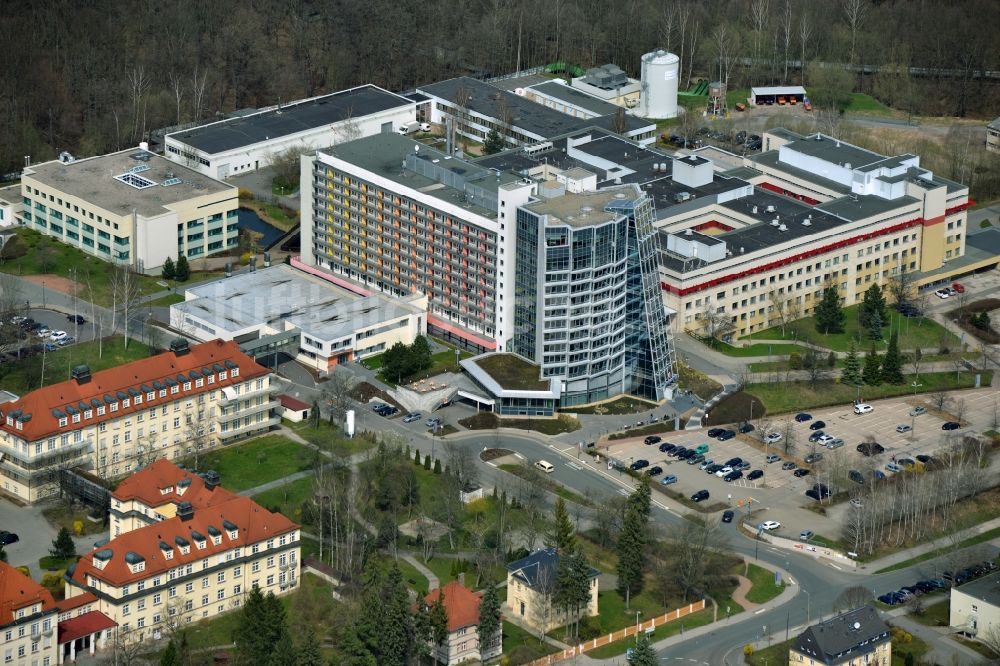 Luftaufnahme Chemnitz - Gebäudekomplex des Krankenhauses Klinikum Chemnitz im Bundesland Sachsen