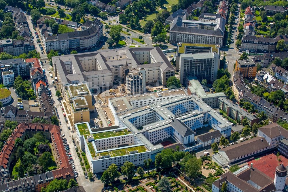 Luftbild Essen - Gebäudekomplex des Land- und Amtsgericht Essen - Gericht in Essen im Bundesland Nordrhein-Westfalen