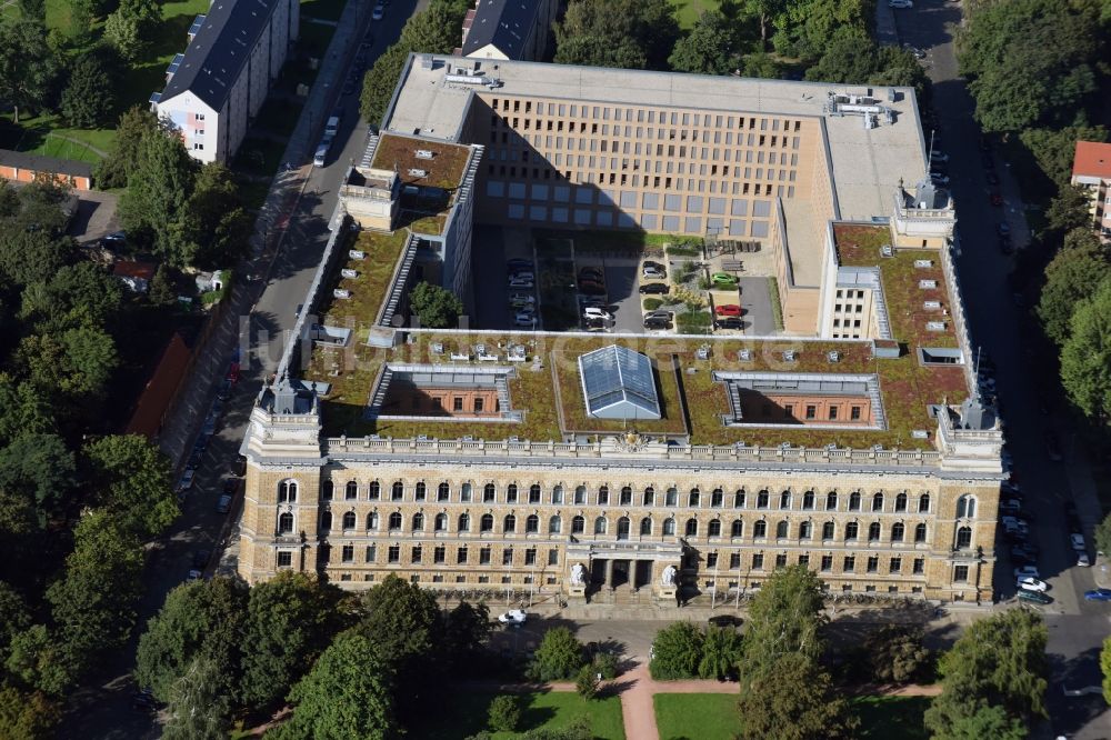 Luftaufnahme Dresden - Gebäudekomplex des und Landgericht Dresden an der Lothringer Straße - Gericht in in Dresden im Bundesland Sachsen