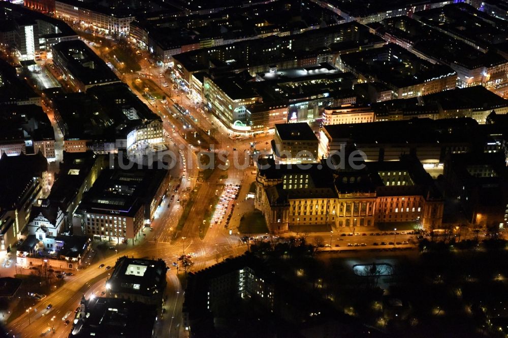 München aus der Vogelperspektive: Gebäudekomplex des Landgericht München an der Prielmayerstraße - Gericht in in München im Bundesland Bayern