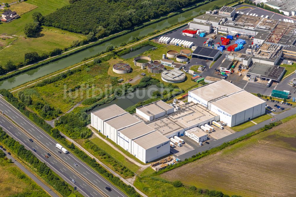 Luftbild Hamm - Gebäudekomplex und Logistikzentrum auf dem Gelände der Coldstore Hamm GmbH in Hamm im Bundesland Nordrhein-Westfalen, Deutschland