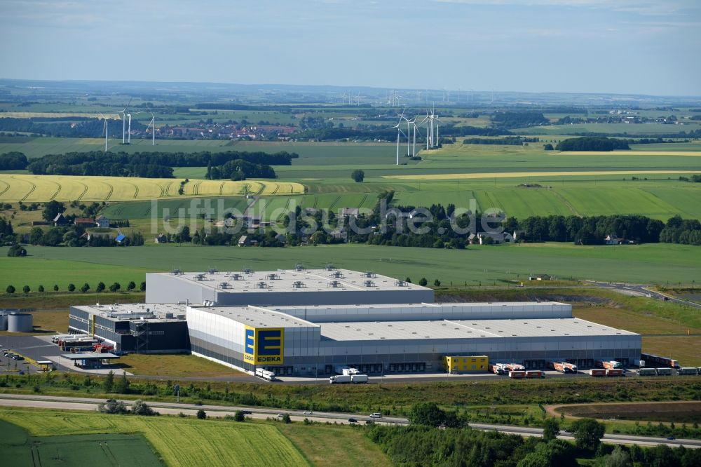 Luftbild Striegistal - Gebäudekomplex und Logistikzentrum auf dem Gelände EDEKA Zentrallager S34 in Striegistal im Bundesland Sachsen, Deutschland