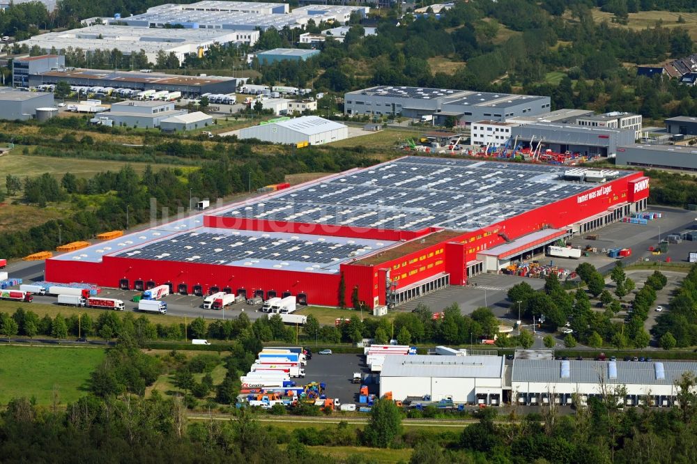 Großbeeren aus der Vogelperspektive: Gebäudekomplex und Logistikzentrum auf dem Gelände in Großbeeren im Bundesland Brandenburg, Deutschland