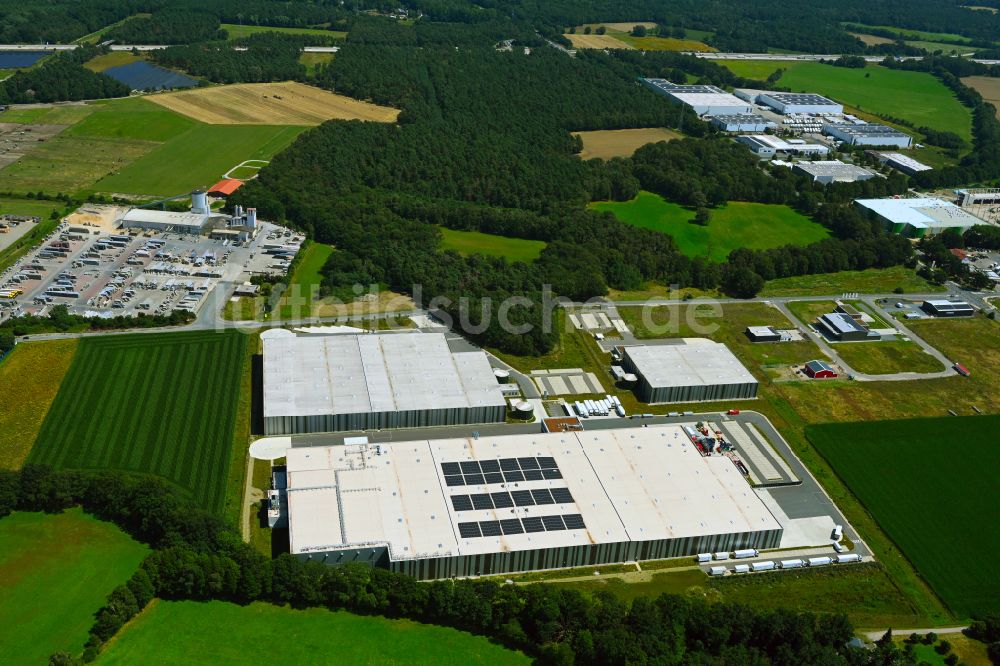 Luftbild Meitze - Gebäudekomplex und Logistikzentrum auf dem Gelände Lekkerland Logistikzentrum in Meitze im Bundesland Niedersachsen, Deutschland