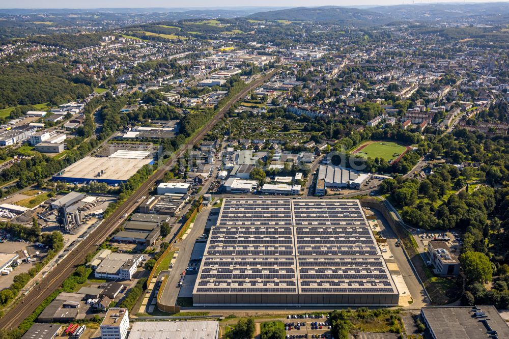 Luftbild Schwelm - Gebäudekomplex und Logistikzentrum auf dem Gelände in Schwelm im Bundesland Nordrhein-Westfalen, Deutschland