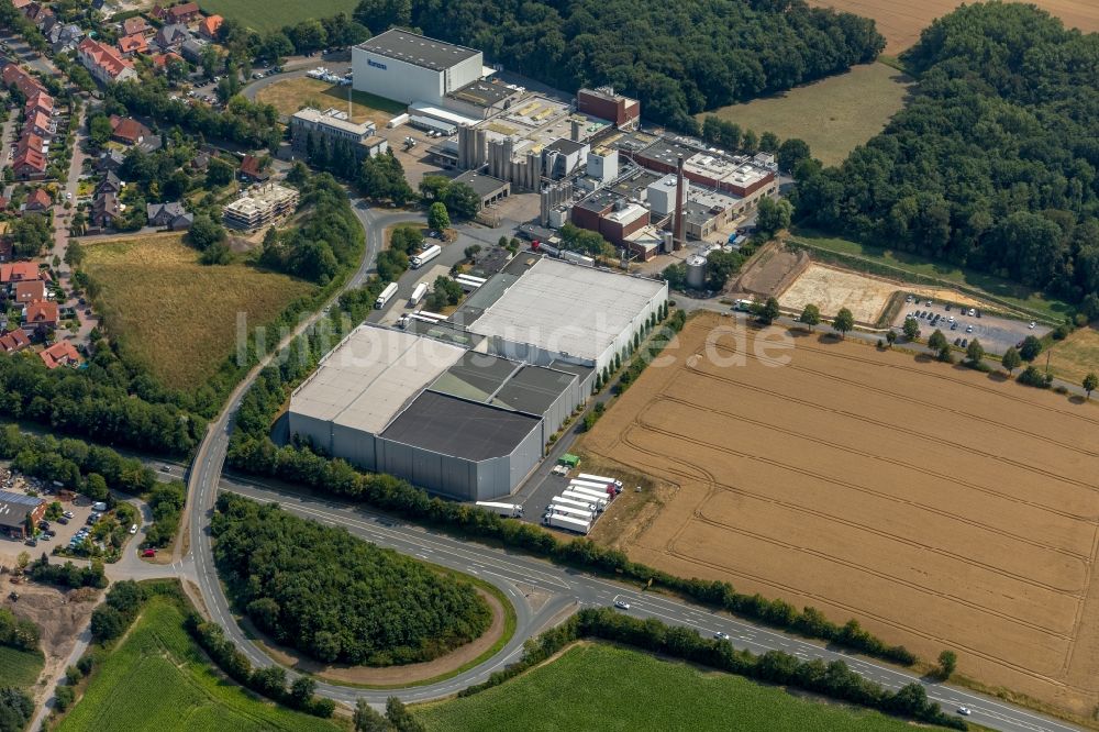 Everswinkel von oben - Gebäudekomplex und Logistikzentrum auf dem Gelände der Tiefkühlcenter Everswinkel GmbH in Everswinkel im Bundesland Nordrhein-Westfalen, Deutschland