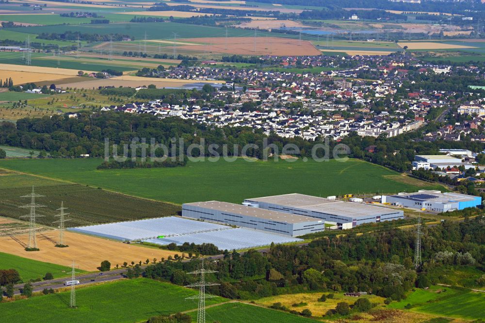 Luftbild Wesseling - Gebäudekomplex und Logistikzentrum SNIPES Distributionszentrum auf dem Gelände in Wesseling im Bundesland Nordrhein-Westfalen, Deutschland