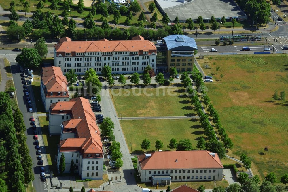 Luftbild Magdeburg - Gebäudekomplex des Ministerium - Kultusministerium des Landes in Magdeburg im Bundesland Sachsen-Anhalt