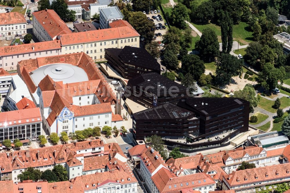 Luftbild Graz - Gebäudekomplex Pfauengarten in Graz in Steiermark, Österreich