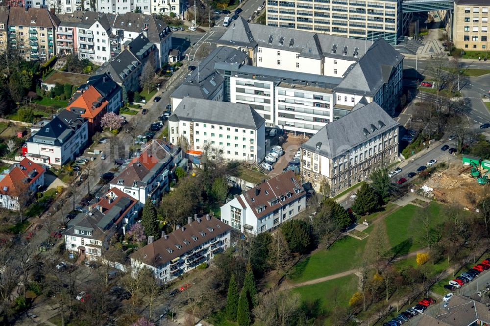 Luftbild Essen - Gebäudekomplex der Polizei an der Büscherstraße in Essen im Bundesland Nordrhein-Westfalen, Deutschland