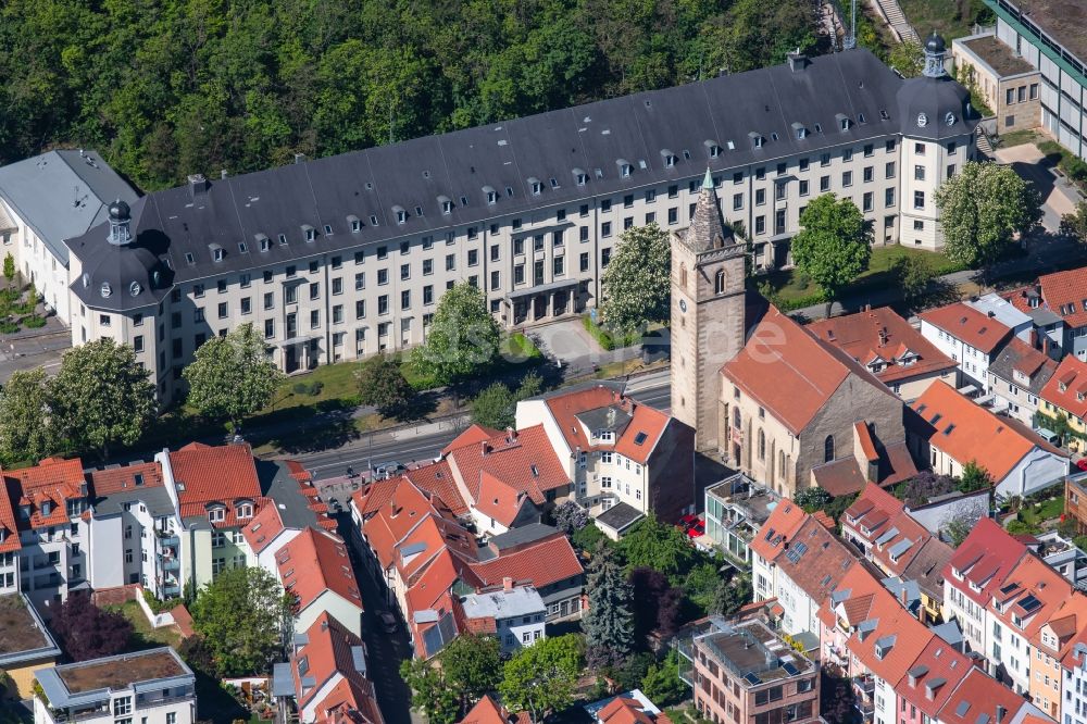 Luftbild Erfurt - Gebäudekomplex der Polizei Landespolizeidirektion im Ortsteil Altstadt in Erfurt im Bundesland Thüringen, Deutschland