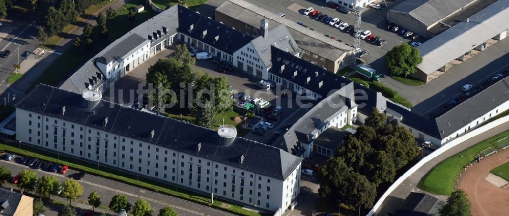 Chemnitz von oben - Gebäudekomplex der Polizeidirektion Chemnitz- Erzgebirge in Chemnitz im Bundesland Sachsen