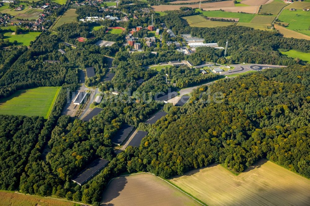 Selm aus der Vogelperspektive: Gebäudekomplex der Polizeischule LAFP NRW in Selm im Bundesland Nordrhein-Westfalen