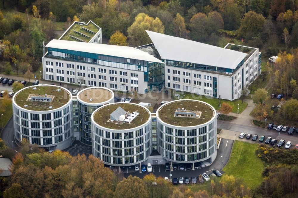 Luftaufnahme Witten - Gebäudekomplex der Privaten Universität Witten/Herdecke in Witten im Bundesland Nordrhein-Westfalen