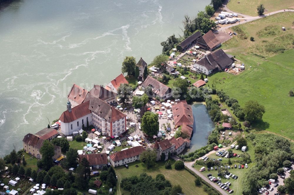 Luftbild Rheinfelden (Baden) - Gebäudekomplex und Schloßpark von Schloß Beuggen in Rheinfelden (Baden) im Bundesland Baden-Württemberg bei der Gartenmesse