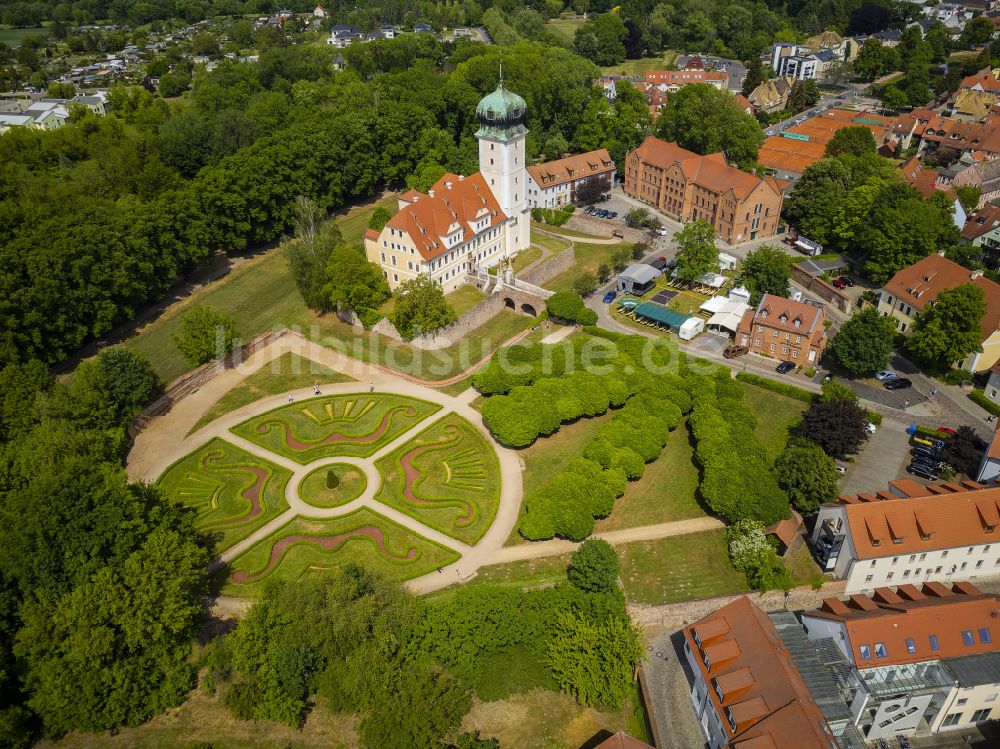 Luftaufnahme Delitzsch - Gebäudekomplex im Schloßpark von Schloß Delitzsch im Bundesland Sachsen