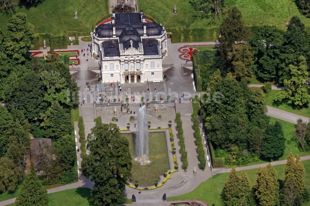 Luftbild Ettal - Gebäudekomplex im Schloßpark von Schloß Linderhof in Ettal im Bundesland Bayern