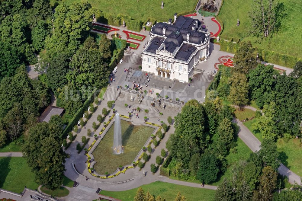 Luftbild Ettal - Gebäudekomplex im Schloßpark von Schloß Linderhof in Ettal im Bundesland Bayern