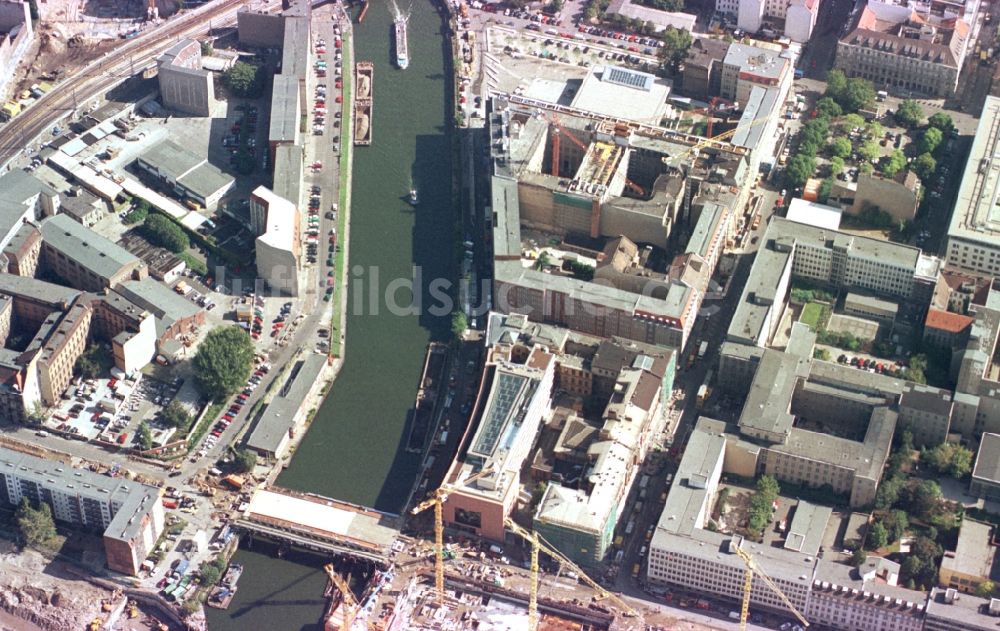 Luftbild Berlin - Gebäudekomplex des Senders ARD - Hauptstadtstudio in Berlin, Deutschland