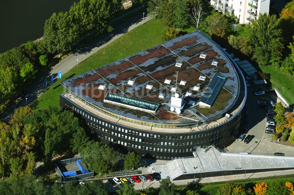 Luftbild Magdeburg - Gebäudekomplex des Senders Mitteldeutscher Rundfunk (MDR) Landesfunkhaus Sachsen-Anhalt in Magdeburg im Bundesland Sachsen-Anhalt, Deutschland