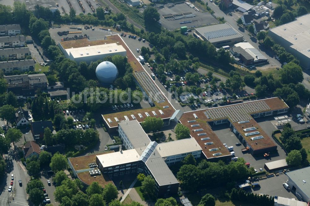 Luftaufnahme Gütersloh - Gebäudekomplex der Stadtwerke Gütersloh im Stadtteil Nordhorn in Gütersloh im Bundesland Nordrhein-Westfalen