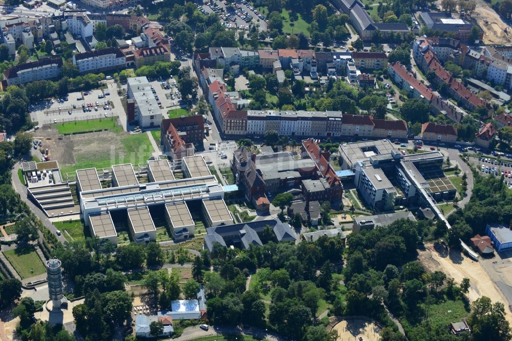 Luftaufnahme Brandenburg - Gebäudekomplex der Städtisches Klinikum Brandenburg GmbH in Brandenburg