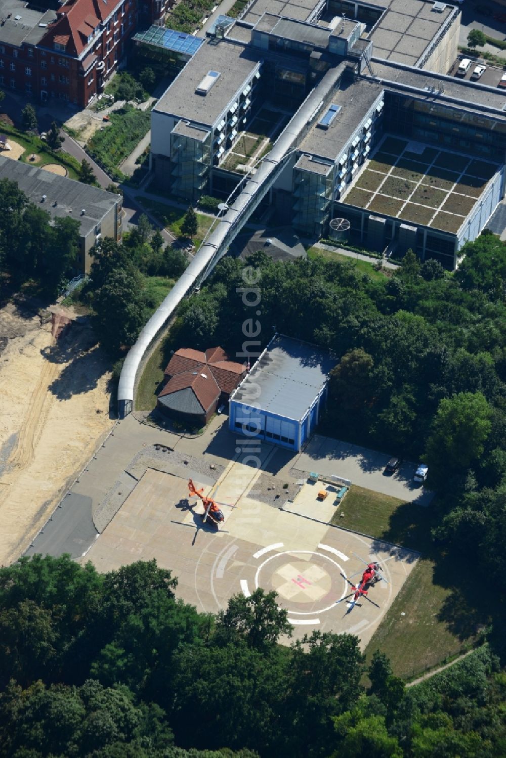 Luftbild Brandenburg - Gebäudekomplex der Städtisches Klinikum Brandenburg GmbH in Brandenburg