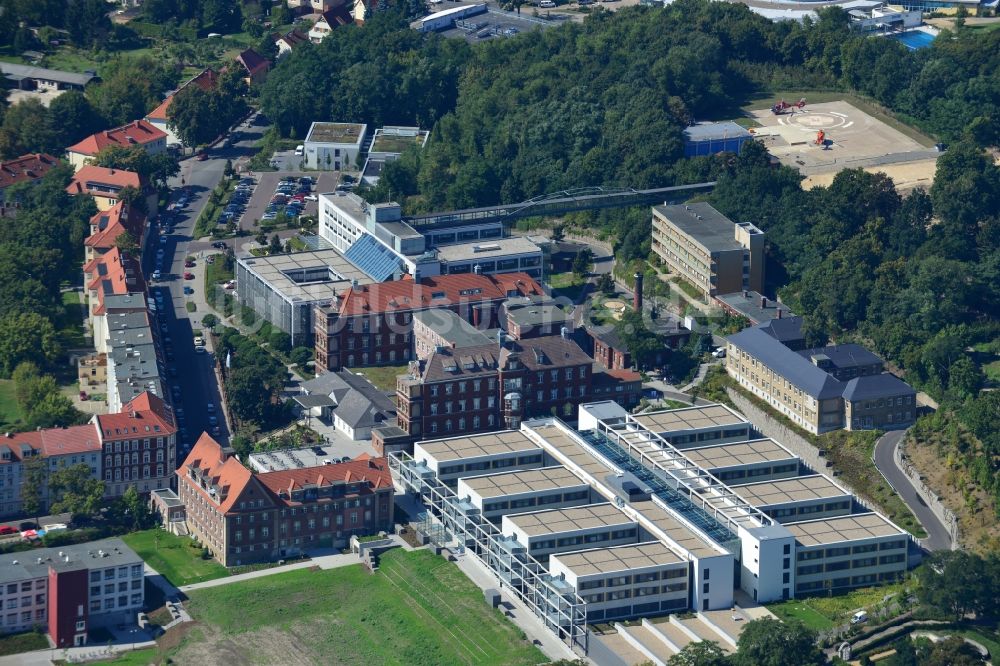 Brandenburg aus der Vogelperspektive: Gebäudekomplex der Städtisches Klinikum Brandenburg GmbH in Brandenburg