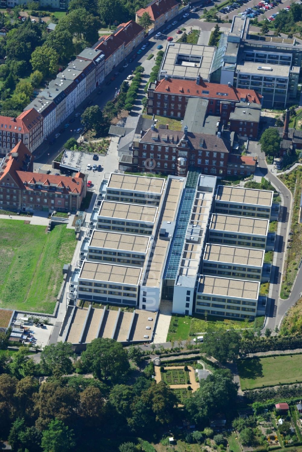 Luftaufnahme Brandenburg - Gebäudekomplex der Städtisches Klinikum Brandenburg GmbH in Brandenburg