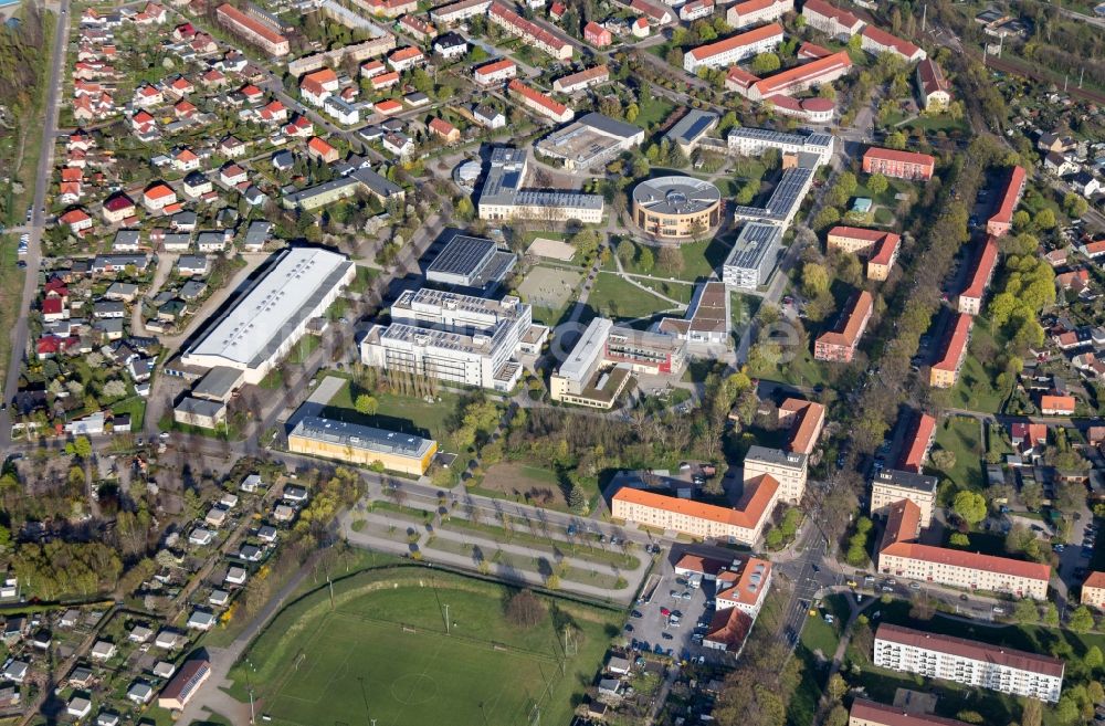 Luftaufnahme Senftenberg - Gebäudekomplex der Universität Cottbus-Senftenberg in Senftenberg im Bundesland Brandenburg