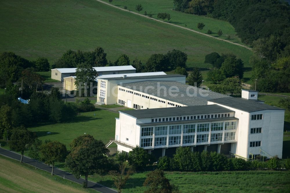 Bad Schmiedeberg von oben - Gebäudekomplex des Wasserwerkes in Bad Schmiedeberg im Bundesland Sachsen-Anhalt