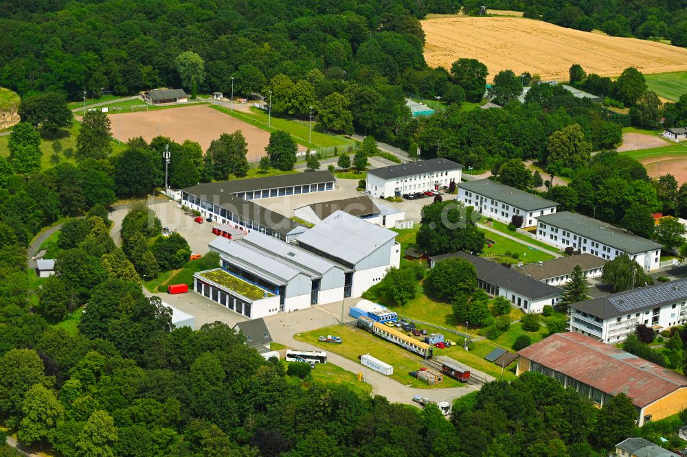 Luftbild Koblenz - Gebäudekomplex des Weiterbildungs- und Bildungszentrums Feuerwehr- und Katastrophenschutzakademie in Koblenz im Bundesland Rheinland-Pfalz, Deutschland