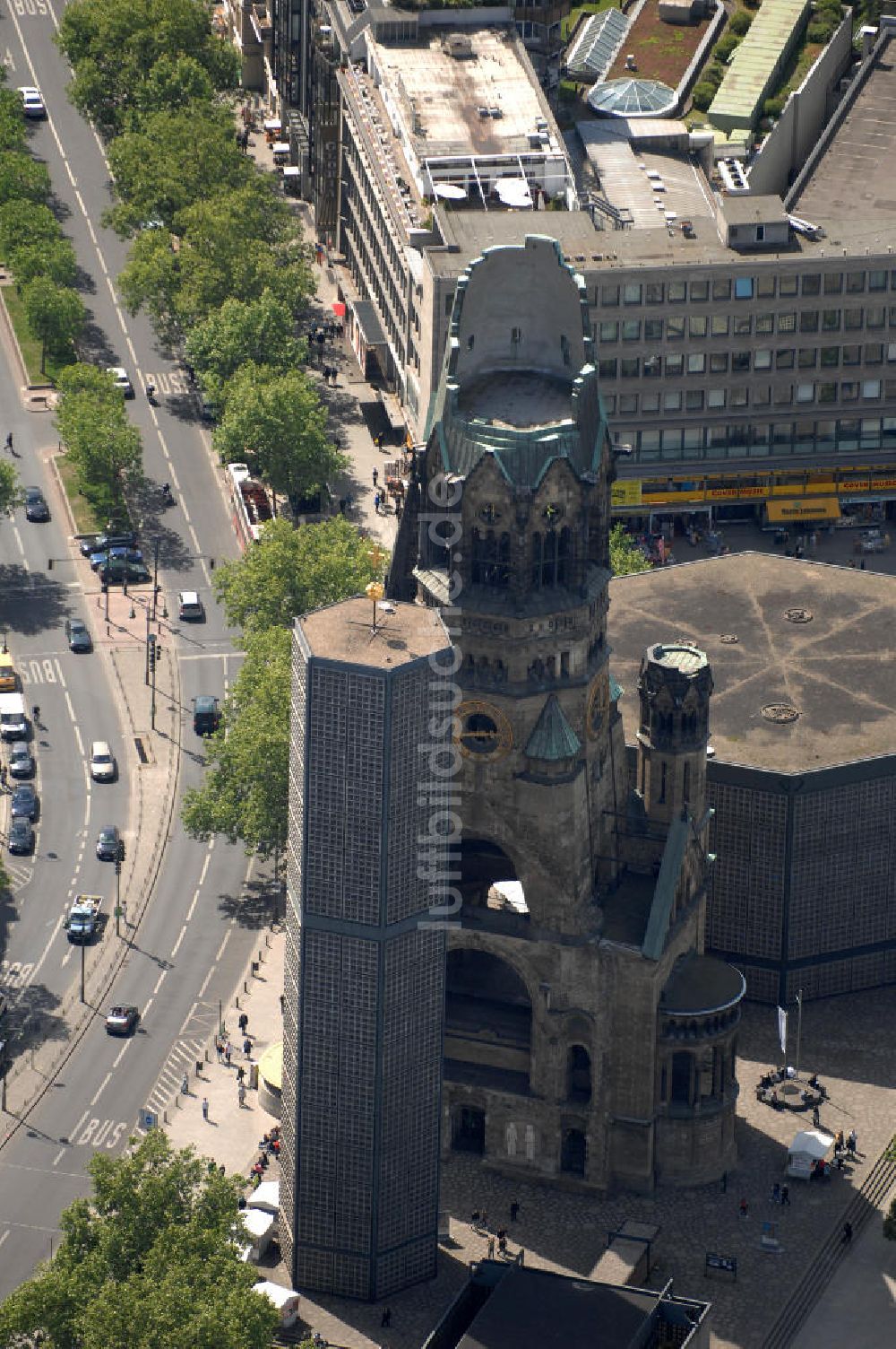 Berlin von oben - Gedächtniskirche am Breitscheidplatz