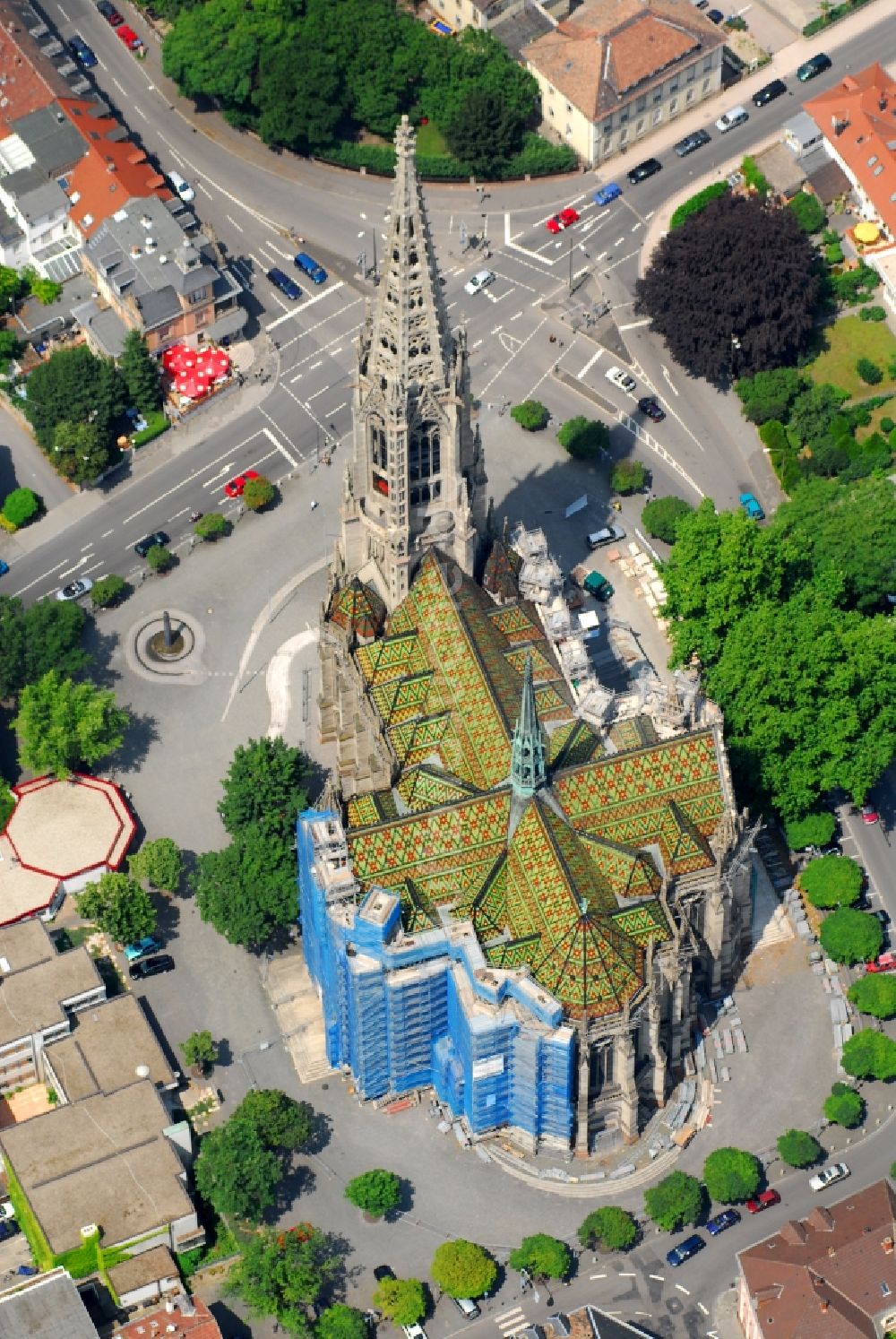 Luftbild Speyer - Gedächtniskirche der Protestation in Speyer im Bundesland Rheinland-Pfalz