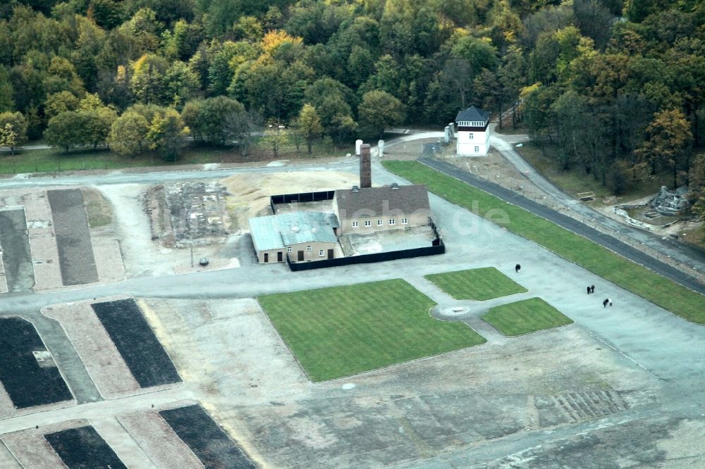 Weimar aus der Vogelperspektive: Gedenkstätte KZ Buchenwald auf dem Ettersberg bei Weimar in Thüringen